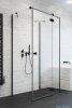 Radaway Essenza Black Kdj+S kabina 90x80x90cm prawa szkło przejrzyste 1384050-01-01/1385021-54-01R/1384050-01-01